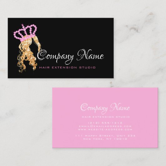 Haar Haarverlängerung Haar Stylist Blonde Gold Ros Terminkarte (Vorne/Hinten)