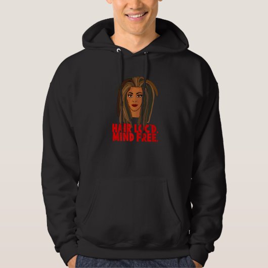 Haar Loc'd Geist Freie Locs Dreadlocks Hoodie (Vorderseite)