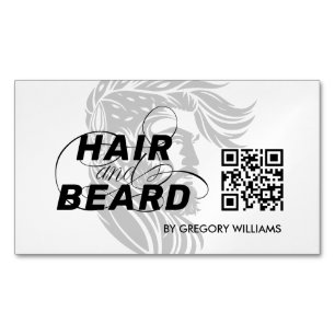 Haar-Logo Haar & Bart Q R Code Magnetische Visitenkarte