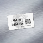 Haar-Logo Haar & Bart Q R Code Magnetische Visitenkarte (Beispiel)