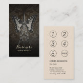 Haar-Loyalitäts-Durchschlags-Vintager Treuekarte (Vorne/Hinten)