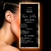 Haar Makeup Nägel Manicure Pedicure Schwarz-weiß Werbekarte