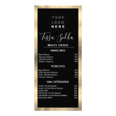 Haar Makeup Nägel Manicure Pedicure Schwarz-weiß Werbekarte (Vorne)