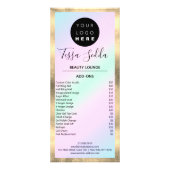 Haar Makeup Nägel Manicure Pedicure Studio Werbekarte (Hinten)