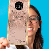 Haar Makeup Nägel Manicure Pediküre Rose Werbekarte