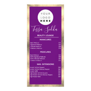 Haar Makeup Nagellack Maniküre Gold Pink VIP Werbekarte