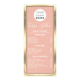 Haar Makeup Nail Maniküre Tremorgens Gold Wellnes Werbekarte