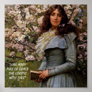 HAAR MARIA VOLL VON GLAUBE IST DER HERR MIT IHNEN POSTER