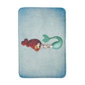 Haar-Meerjungfrau Cute Dia de Los Muertos Red Badematte (Vorderseite Vertikal)