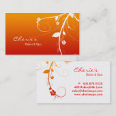 Haar-/Nagel-Salon-BlumenWirbelsgeschäftskarte Visitenkarte (Vorne/Hinten)