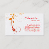 Haar-/Nagel-Salon-BlumenWirbelsgeschäftskarte Visitenkarte (Rückseite)