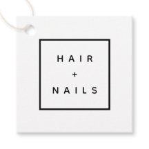 HAAR + NAILS Stylist handgefertigt Etikett DIY
