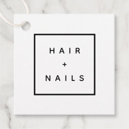 HAAR + NAILS Stylist handgefertigt Etikett DIY Geschenkanhänger