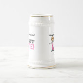 Haar Overrated Brustkrebs-Strichmännchen haben Bierglas (Mittel)