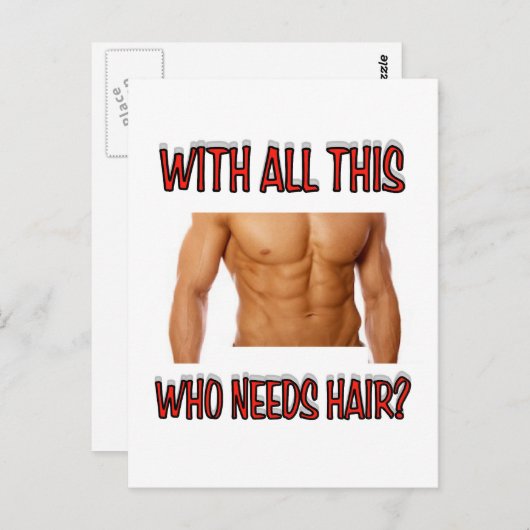 Haar Postkarte (Vorne/Hinten)