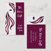 Haar-Salon-Geschäfts-Karte lila Visitenkarte (Vorne/Hinten)