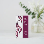 Haar-Salon-Geschäfts-Karte lila Visitenkarte (Stehend Vorderseite)