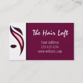 Haar-Salon-Geschäfts-Karte lila Visitenkarte (Rückseite)