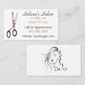 Haar-Salon-personalisierte Geschäfts-Karten Visitenkarte (Vorne/Hinten)