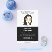 Haar-Salon, Stylist, Schönheits-Mädchen-Flyer Flyer (Einzeln)