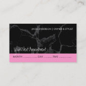 HAAR-SALON UND WELLNESS-CENTER-GESCHÄFTS-KARTE TERMINKARTE (Rückseite)