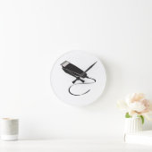 HAAR-SCHEREN RUNDE WANDUHR (Zuhause)