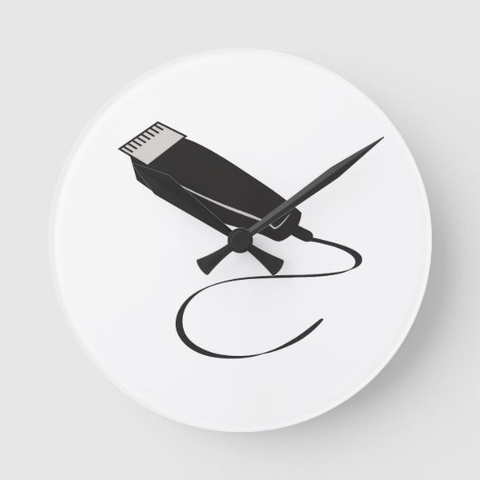 HAAR-SCHEREN RUNDE WANDUHR (Vorderseite)