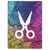 Haar schneidet Symbol Klemmbrett (Rückseite)