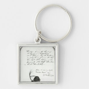 Haar schnitt vom Kopf des Kaisers Napoleon Schlüsselanhänger