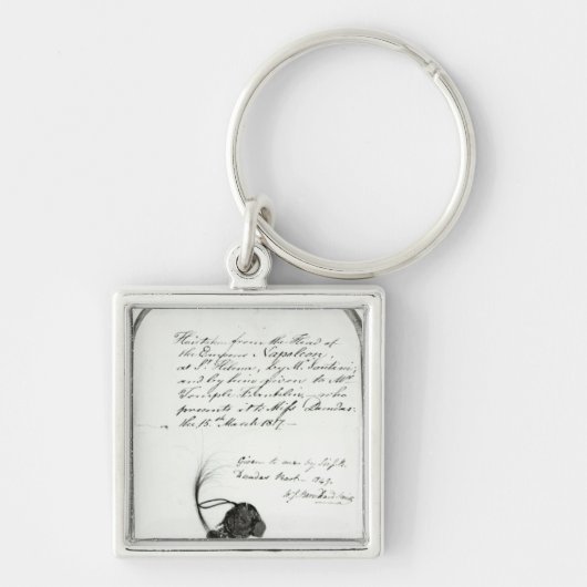 Haar schnitt vom Kopf des Kaisers Napoleon Schlüsselanhänger (Vorne)