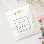 HAAR + SCHÖNHEIT Stylist elegantes Logo Geschenk T Geschenktütchen (Versiegelt)