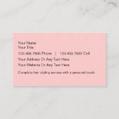 Haar-Schönheits-Visitenkarten Visitenkarte (Rückseite)