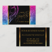 Haar Sparkler in einem Girly Colorado Glitzer Visitenkarte (Vorne/Hinten)