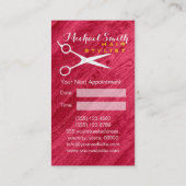 Haar-Sternenernennung Modernes Rotholzkorn Terminkarte (Rückseite)