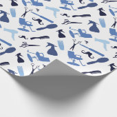 Haar-Stylist bearbeitet Muster Geschenkpapier (Ecke)
