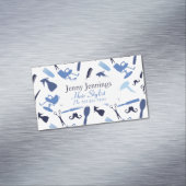 Haar-Stylist bearbeitet Muster Magnetische Visitenkarte (Beispiel)