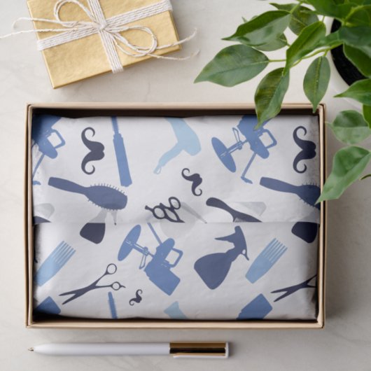 Haar-Stylist bearbeitet Muster Seidenpapier (Geschenk)