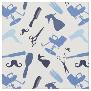 Haar-Stylist bearbeitet Muster Stoff