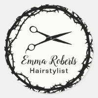 Haar Stylist Black Scissor Chic Thorn Gerahmt