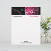 Haar-Stylist-Buchstabekopf Briefbogen (Stehend Vorderseite)