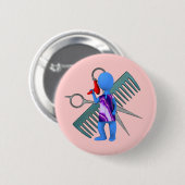 Haar-Stylist Button (Vorne & Hinten)