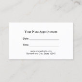 Haar Stylist Classy Floral Silver Ernennung Terminkarte (Rückseite)