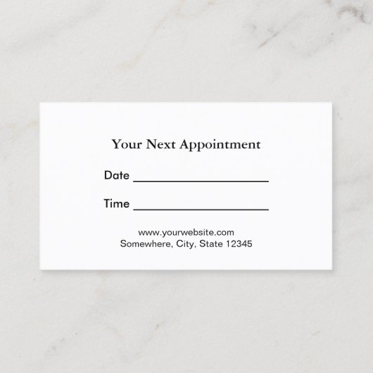 Haar Stylist Classy Floral Silver Ernennung Terminkarte (Rückseite)