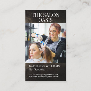 Haar Stylist Colour Womans Hair Salon Visitenkarte