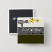Haar-Stylist Diva-Salon-Name Button (Vorne & Hinten)
