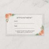 Haar-Stylist-elegante Blumenverabredung Terminkarte (Rückseite)