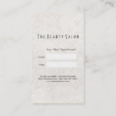 Haar Stylist Elegante Imitate Gold Scheren Blumen Terminkarte (Rückseite)