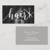 Haar-Stylist-elegante Typografie-Fotografie Visitenkarte (Vorne/Hinten)