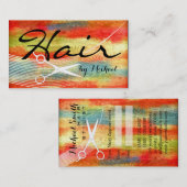 Haar Stylist Ernennung Modernes farbiges Holz #2 Terminkarte (Vorne/Hinten)