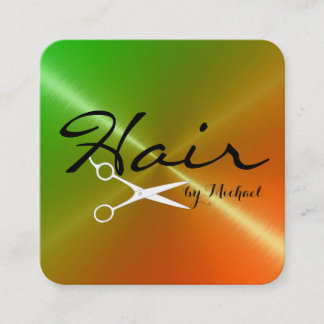 Haar Stylist Ernennung Stainless Metal Look Terminkarte